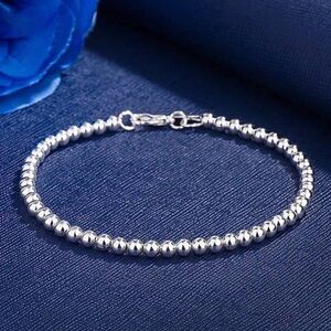 Elegant Silver Beaded Bracelet